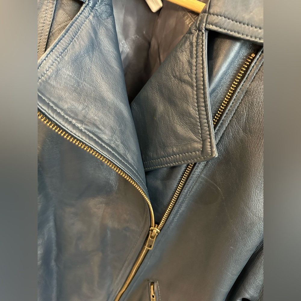 Dormeuil 💯% leather zip up jacket - Picture 2 of 7